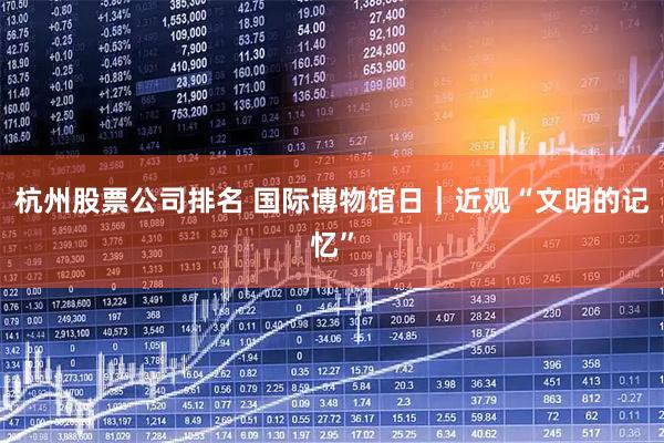 杭州股票公司排名 国际博物馆日｜近观“文明的记忆”